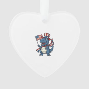 Patriotisches Dinosaurier Vintage Vector-Shirt Des Ornament