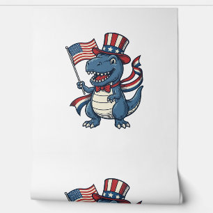 Patriotisches Dinosaurier Vintage Vector-Shirt Des Tapete