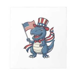 Patriotisches Dinosaurier Vintage Vektor Shirt Des Notizblock