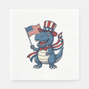 Patriotisches Dinosaurier Vintage Vektor Shirt Des Serviette