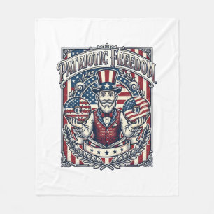 Patriotisches Donut-Liebhaber Vektorgrafik T-Shirt Fleecedecke