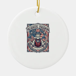 Patriotisches Donut-Liebhaber Vektorgrafik T-Shirt Keramik Ornament