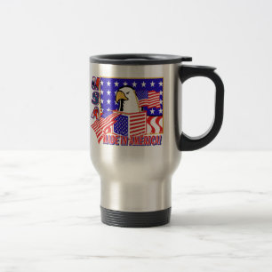 PATRIOTISCHES EAGLE - HERGESTELLT IN AMERIKA REISEBECHER