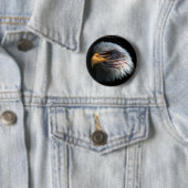 Patriotisches Eagle mit Flaggenhintergrund Button (Beispiel)
