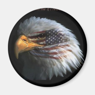 Patriotisches Eagle mit Flaggenhintergrund Magnet