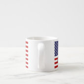 Patriotisches Eagle und USA-Flagge Espressotasse (Rückseite)