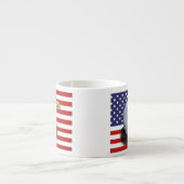 Patriotisches Eagle und USA-Flagge Espressotasse (Vorderseite)