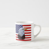 Patriotisches Eagle und USA-Flagge Espressotasse (Rechts)