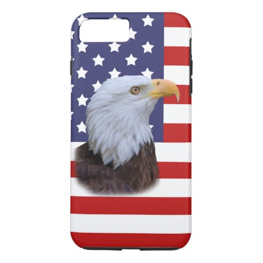 Patriotisches Eagle und USA-Flagge kundengerecht Case-Mate iPhone Hülle (Rückseite)