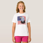 Patriotisches Eagle und USA-Flagge T-Shirt (Vorne ganz)