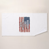 Patriotisches Ehemann Daddy Beschützer Held Flagge Badehandtuch (Badehandtuch)