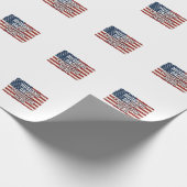 Patriotisches Ehemann Daddy Beschützer Held Flagge Geschenkpapier (Ecke)