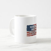 Patriotisches Ehemann Daddy Beschützer Held Flagge Kaffeetasse (Vorderseite Links)