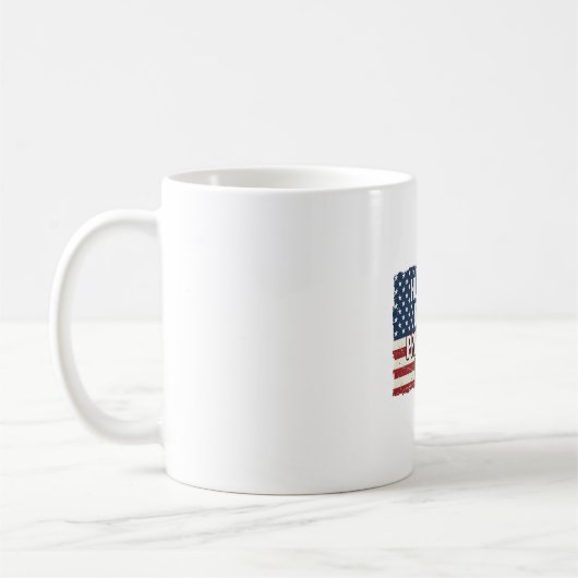 Patriotisches Ehemann Daddy Beschützer Held Flagge Kaffeetasse (Links)