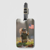 Patriotisches Eichhörnchen Gepäckanhänger (Vorderseite Vertikal)
