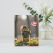 Patriotisches Eichhörnchen Karte (Stehend Vorderseite)
