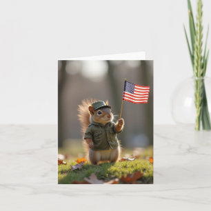 Patriotisches Eichhörnchen Karte