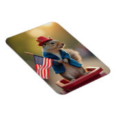 Patriotisches Eichhörnchen Magnet (Rechte Seite)