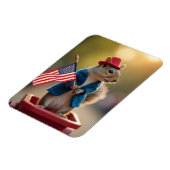 Patriotisches Eichhörnchen Magnet (Linke Seite)