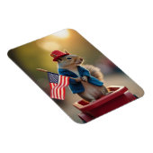 Patriotisches Eichhörnchen Magnet (Rechte Seite)