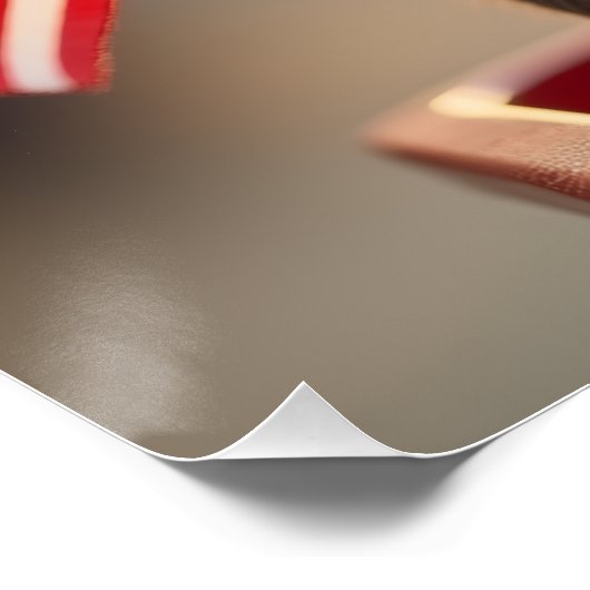 Patriotisches Eichhörnchen Poster (Ecke)