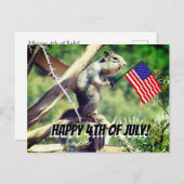 Patriotisches Eichhörnchen Postkarte (Vorne/Hinten)