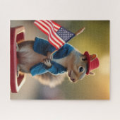 Patriotisches Eichhörnchen Puzzle (Horizontal)