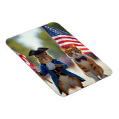 Patriotisches Eichhörnchen und Katze Magnet (Rechte Seite)