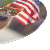 Patriotisches Eichhörnchen und Katze Schneidebrett (Ecke)