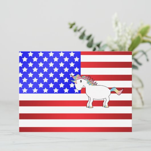 Patriotisches Einhorn (Stehend Vorderseite)