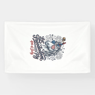 Patriotisches Einhorn 4. Juli Freiheit Fliegendes Banner