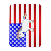 Patriotisches Einhorn Magnet (Vertikal)