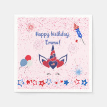 Patriotisches Einhorn Rosa Funkeln,