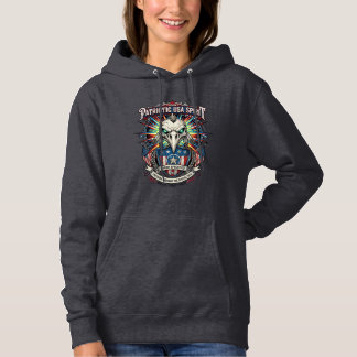 Patriotisches Ende der Tage Adler Schädel Zombie A Hoodie