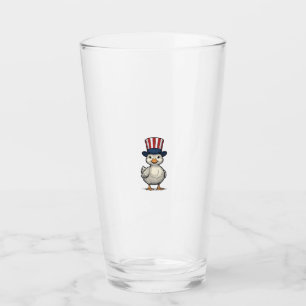 Patriotisches Entlein Vintage 4. Juli-Shirt-Design Glas