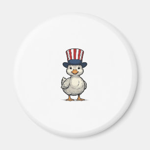 Patriotisches Entlein Vintage 4. Juli-Shirt-Design Magnet