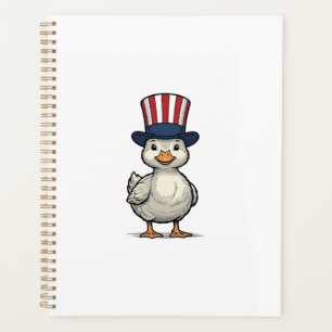 Patriotisches Entlein Vintage 4. Juli-Shirt-Design Planer