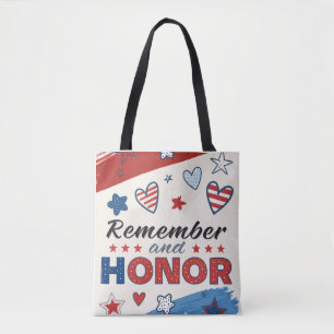 Patriotisches "Erinnern und Ehren" Memorial Day Tasche