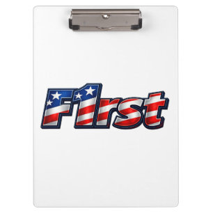 Patriotisches F1rst-Flaggen-Design Klemmbrett