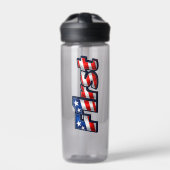 Patriotisches F1rst-Flaggen-Design Trinkflasche (Vorderseite)