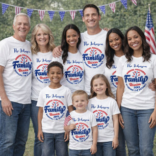 Patriotisches Familientreffen Fourth of July Desig T-Shirt