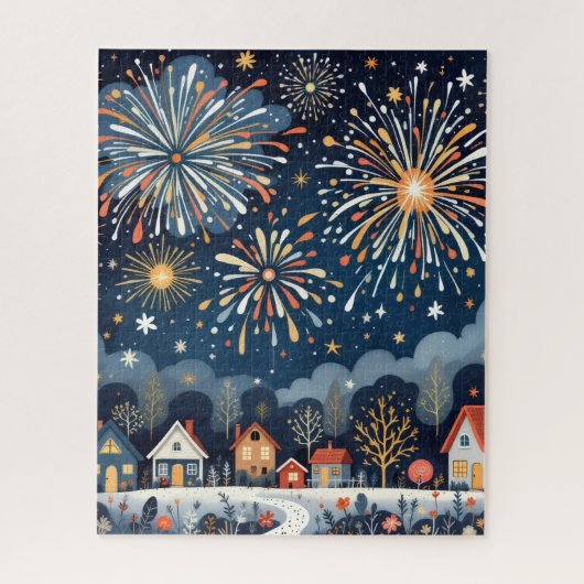 Patriotisches Feuerwerk-Kunstpuzzle Puzzle (Vertikal)