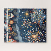 Patriotisches Feuerwerk-Kunstpuzzle Puzzle (Horizontal)