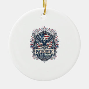 Patriotisches Feuerwerksfestival Vektorgrafik T-Sh Keramik Ornament