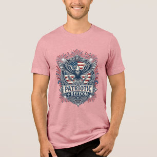 Patriotisches Feuerwerksfestival Vektorgrafik T-Sh Tri-Blend Shirt