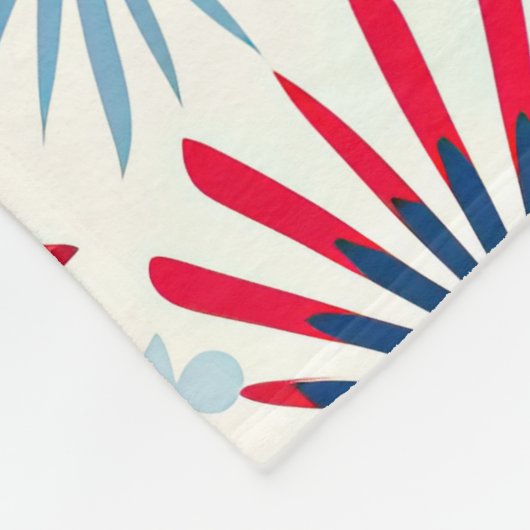 Patriotisches Feuerwerksmuster Fleecedecke (Ecke)