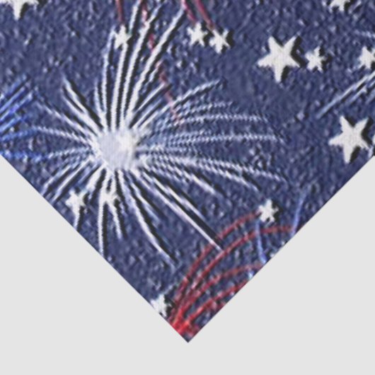 Patriotisches Feuerwerksmuster-Seidenpapier Seidenpapier (Detail)