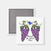 Patriotisches finnisches Traubenmagnet Magnet (Vorderseite/Rückseite)