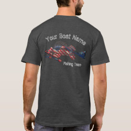 Patriotisches Fischskelett Kundenspezifisches Shir T-Shirt