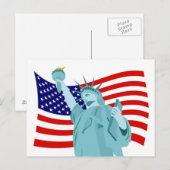 Patriotisches Flaggendesign Postkarte (Vorne/Hinten)
